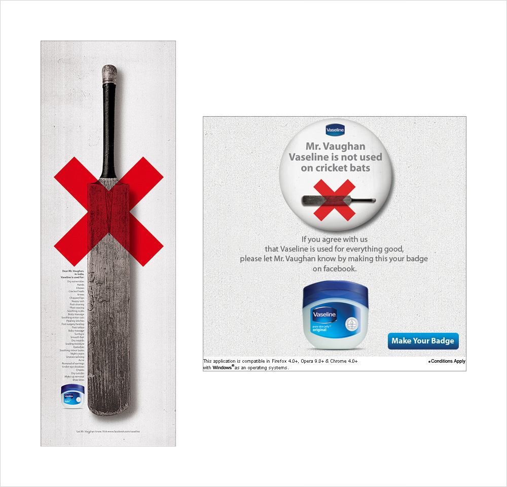 Vaseline cricket bat