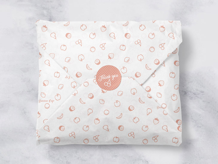 Tissue paper packaging design for e-commerce business
